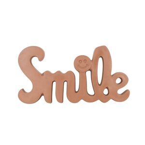 Smile VTG Wall Hanging Decor Sign Smiley Face Brown 1977 HODA USA Plastic Retro